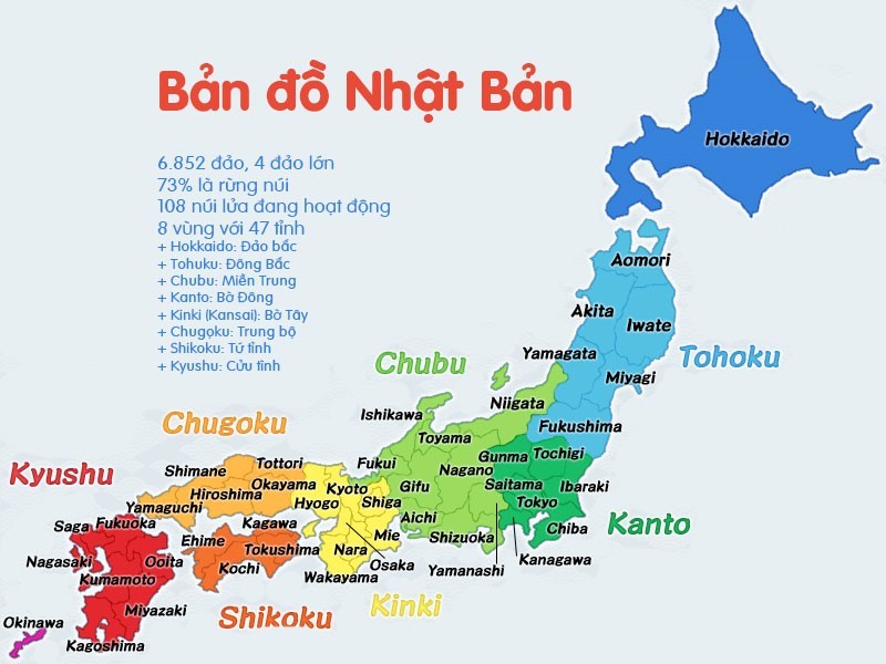 Bản đồ du lịch Nhật Bản 2024 chắc chắn sẽ mang đến cho bạn những trải nghiệm vô cùng thú vị. Từ Tokyo sống động, Osaka vui tươi đến quán trà xanh truyền thống ở Kyoto và khu du lịch Okinawa nắng gió, tất cả đều sẵn sàng chào đón bạn đến thăm.