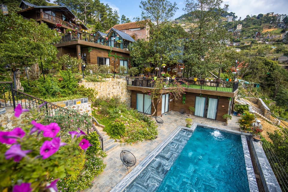 27 Nhà nguyên căn, Villa Tam Đảo Vĩnh Phúc rẻ đẹp cho thuê, có hồ bơi