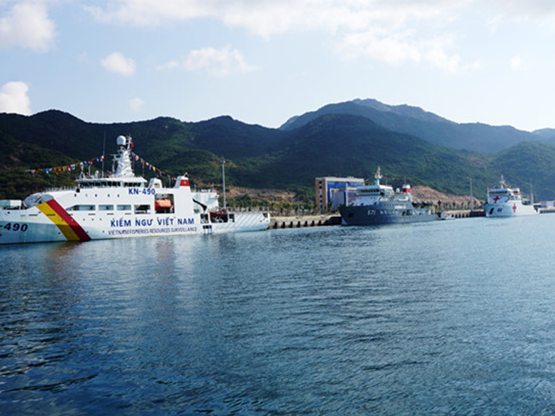 Hệ thống các tàu quân sự trên đảo